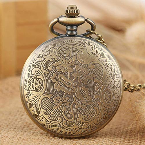 QTWW Reloj de Bolsillo con Cadena Elegancia Flores Bronce Reloj de Bolsillo Hueco Movimiento de Cuarzo Vintage Exquisito Reloj Colgante para Dama Regalos QTWW Reloj de Bolsillo con Cadena Elegancia Flores Bronce Reloj de Bolsillo Hueco Movimiento de Cuarzo Vintage Exquisito Reloj Colgante para Dama Regalos
