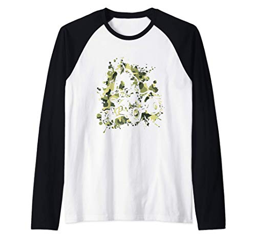 Quad Bike Camo Camouflage Jinete Del ATV Regalo Camiseta Manga Raglan