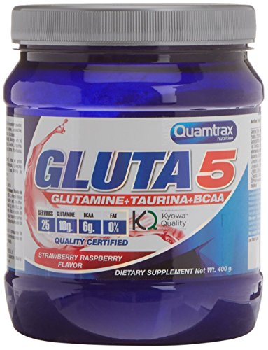 Quamtrax Gluta 5 en polvo sabor fresa frambuesa - 400gr