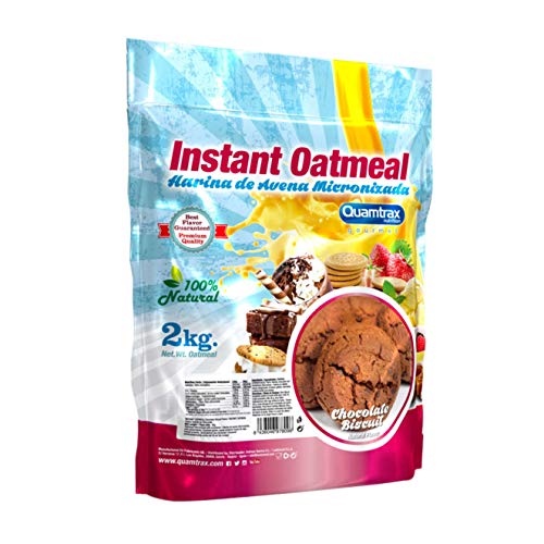 Quamtrax Gourmet Avena Instantánea en polvo, Sabor Chocolate Biscuit - 2000 gr