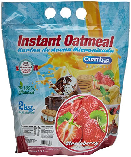 Quamtrax Gourmet Avena Instantánea en polvo, Sabor Fresa - 2000 gr