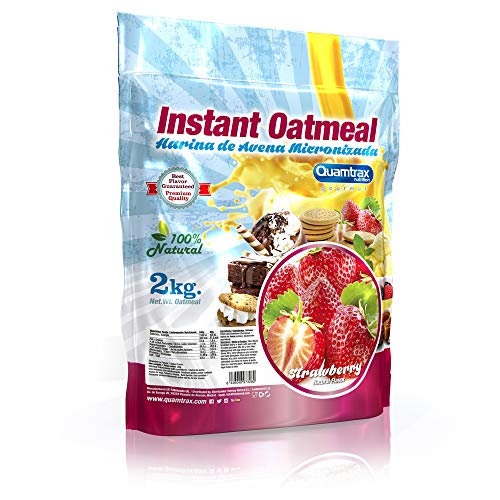 Quamtrax Gourmet Avena Instantánea en polvo, Sabor Fresa - 2000 gr