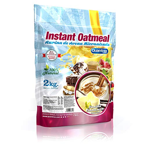 Quamtrax Gourmet Avena Instantánea en polvo, Sabor Vainilla con Canela - 2000 gr