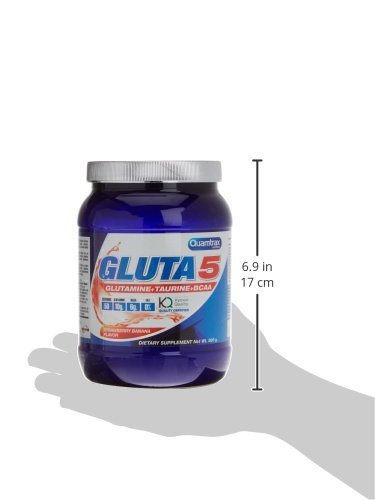 Quamtrax Nutrition Gluta 5, Sabor Fresa con Plátano - 800 gr Quamtrax Nutrition Gluta 5, Sabor Fresa con Plátano - 800 gr
