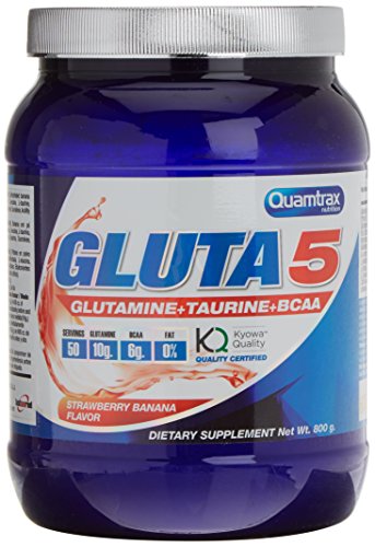 Quamtrax Nutrition Gluta 5, Sabor Fresa con Plátano - 800 gr Quamtrax Nutrition Gluta 5, Sabor Fresa con Plátano - 800 gr