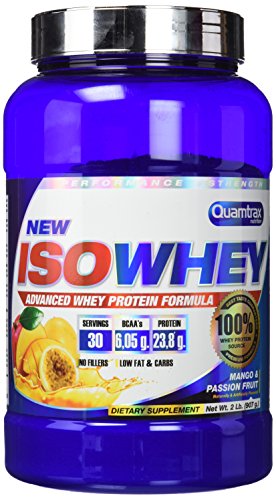 Quamtrax Nutrition Isowhey, Sabor Mango & Fruta de La Pasión - 907 gr