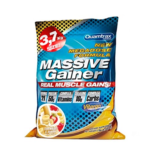 Quamtrax Nutrition Massive Gainer - 3,7 Kg Strawberry and Banana