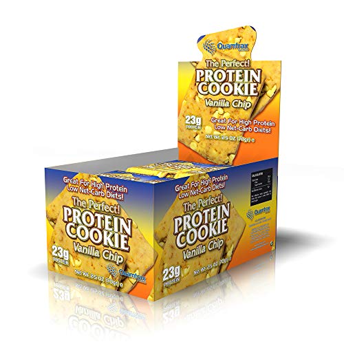 Quamtrax Nutrition Protein Cookie, Sabor Vainilla - 24 Unidades Quamtrax Nutrition Protein Cookie, Sabor Vainilla - 24 Unidades
