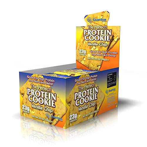 Quamtrax Nutrition Protein Cookie, Sabor Vainilla - 24 Unidades