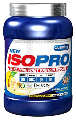 Quamtrax Proteina ISOPRO CFM Sabor Plátano - 907 gr Quamtrax Proteina ISOPRO CFM Sabor Plátano - 907 gr