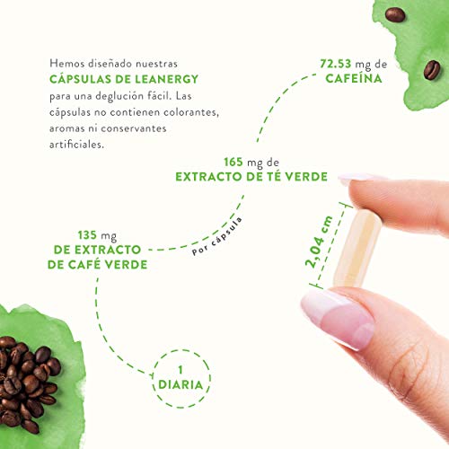 Quemagrasas - Apoya a la pérdida de peso + Acelera el Metabolismo - Termogénico natural con Té Verde, Extracto de Café Verde y Garcinia Cambogia - 95% Polifenoles - 90 Cápsulas.