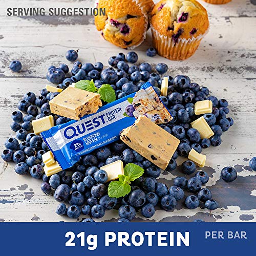Quest Nutrition Quest Bars White Chocolate Blueberry Muffin - 12 Barras Quest Nutrition Quest Bars White Chocolate Blueberry Muffin - 12 Barras