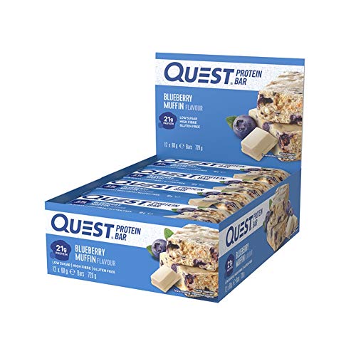 Quest Nutrition Quest Bars White Chocolate Blueberry Muffin - 12 Barras Quest Nutrition Quest Bars White Chocolate Blueberry Muffin - 12 Barras
