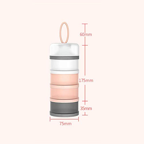 Queta Dispensador de Leche en Polvo Infantil, 480 ml Cajas Apilables de Fórmula para Bebé, 4 Capas Contenedor Portåtil de Leche en Polvo/Cereales/Comida/Fruta/Bocadillos (Azul) Queta Dispensador de Leche en Polvo Infantil, 480 ml Cajas Apilables de Fórmula para Bebé, 4 Capas Contenedor Portåtil de Leche en Polvo/Cereales/Comida/Fruta/Bocadillos (Azul)