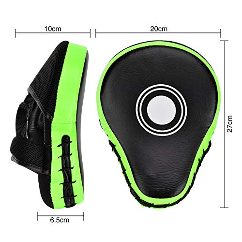 Queta Paos de Boxeo para Kick Boxing Muay Thai MMA-Almohadillas Entrenamiento-Manoplas de Boxeo 2pcs (Negro) Queta Paos de Boxeo para Kick Boxing Muay Thai MMA-Almohadillas Entrenamiento-Manoplas de Boxeo 2pcs (Negro)