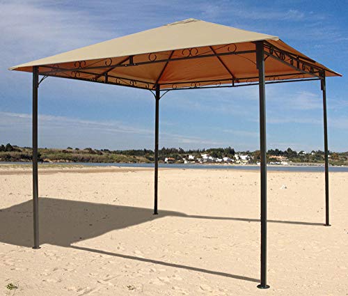 QUICK STAR Techo de repuesto para Gazebo de jardín 3x3m Beige QUICK STAR Techo de repuesto para Gazebo de jardín 3x3m Beige