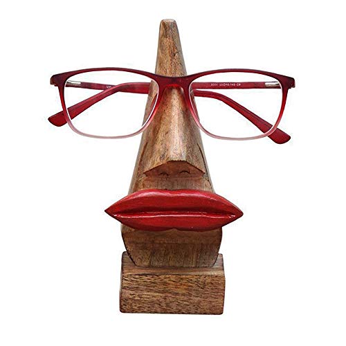 Quirky Handmade Red Lip Shaped Spectacles Eyeglasses Sunglasses Holder Stand for Girls Women Home Decor