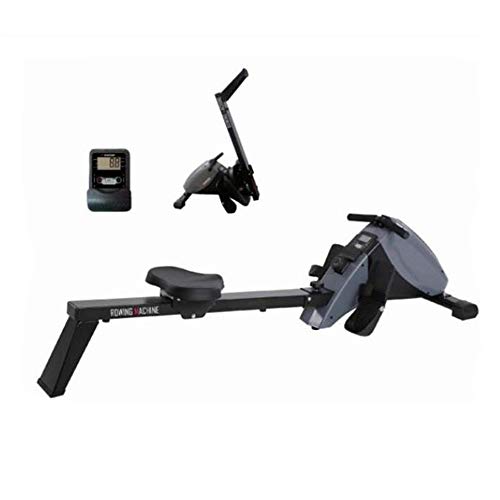 QuRRong Máquina de Remo Hogar Plegable Remo Indoor Fitness Deportivo Multifuncional para Entrenamiento Cardiovascular (Color : Black, Size : 1870x528x445mm)