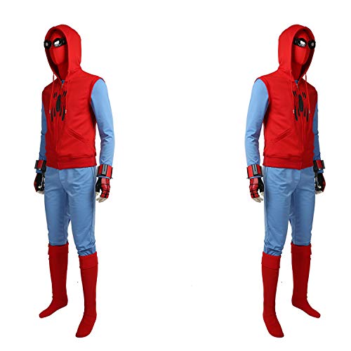 QWEASZER Spider-Man Homecoming Disfraz (Traje casero) Marvel Avengers Men Conjunto Completo Disfraz de Batalla Película de Halloween Cosplay Onesies Disfraces Accesorios de Fiesta,Spiderman-M