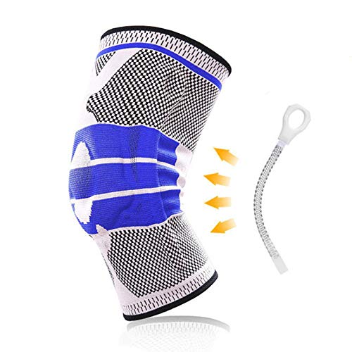 QWET Fitness Running Spring Support Rodilleras, DiseñO De Flancos De Menisco De Silicona AnticolisióN Rodilleras Transpirables, Adecuadas para Todo Tipo De Personas,Negro,L QWET Fitness Running Spring Support Rodilleras, DiseñO De Flancos De Menisco De Silicona AnticolisióN Rodilleras Transpirables, Adecuadas para Todo Tipo De Personas,Negro,L