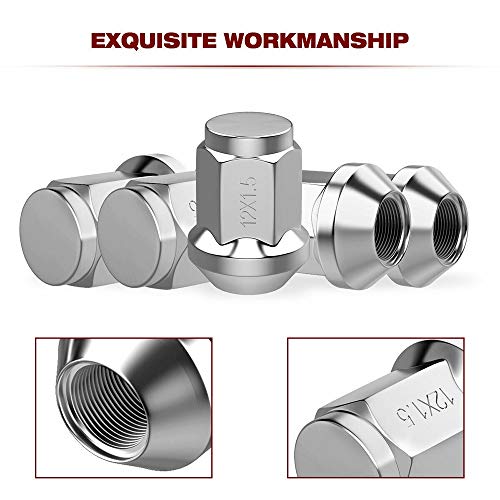 QWLHZW 20pcs Lug Nuts Bulge Bulge Boorn 12x1.5 Tuerca de Rueda cromada Compatible con Ford Fusion Focus Escape Tuercas de la Rueda QWLHZW 20pcs Lug Nuts Bulge Bulge Boorn 12x1.5 Tuerca de Rueda cromada Compatible con Ford Fusion Focus Escape Tuercas de la Rueda