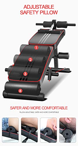 Qyaml Tabla Supina Ajustable para Hombres Y Mujeres, Tabla De Ejercicios De Abdominales Abdominales Plegables, Tabla Multifuncional para Abdominales Supino para El Hogar Qyaml Tabla Supina Ajustable para Hombres Y Mujeres, Tabla De Ejercicios De Abdominales Abdominales Plegables, Tabla Multifuncional para Abdominales Supino para El Hogar