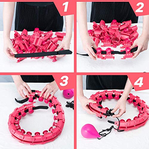 QYHSS Fitness Hula Hoop, Masaje De NeumáTicos Hula Hoop, No Deja Caer Hula Hoop De Yoga, Equipo De Fitness, con Bola De Inercia, para JóVenes Adultos Ejercicio De Damas (Rosa) QYHSS Fitness Hula Hoop, Masaje De NeumáTicos Hula Hoop, No Deja Caer Hula Hoop De Yoga, Equipo De Fitness, con Bola De Inercia, para JóVenes Adultos Ejercicio De Damas (Rosa)