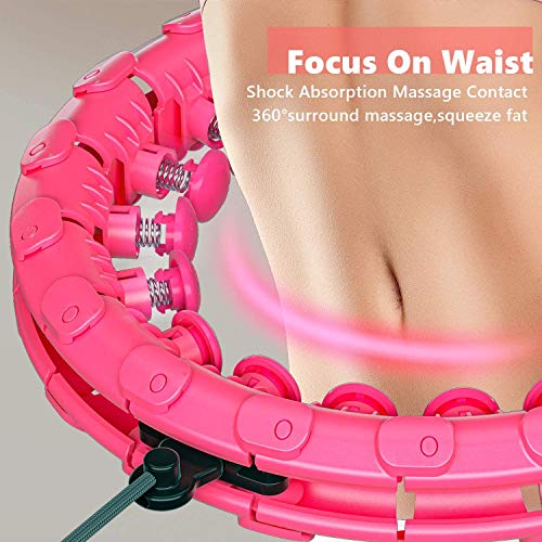 QYHSS Fitness Hula Hoop, Masaje De NeumáTicos Hula Hoop, No Deja Caer Hula Hoop De Yoga, Equipo De Fitness, con Bola De Inercia, para JóVenes Adultos Ejercicio De Damas (Rosa) QYHSS Fitness Hula Hoop, Masaje De NeumáTicos Hula Hoop, No Deja Caer Hula Hoop De Yoga, Equipo De Fitness, con Bola De Inercia, para JóVenes Adultos Ejercicio De Damas (Rosa)