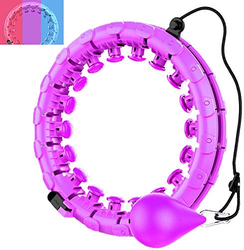 QYHSS Fitness Hula Hoop, Masaje De NeumáTicos Hula Hoop, No Deja Caer Hula Hoop De Yoga, Equipo De Fitness, con Bola De Inercia, para JóVenes Adultos Ejercicio De Damas (Rosa)