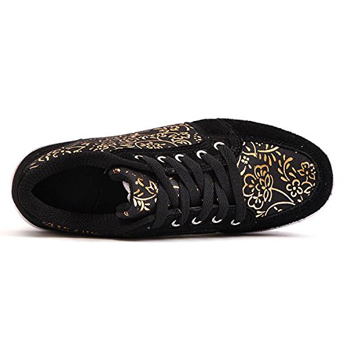 QZBAOSHU Mujer Adelgazar Zapatos Sneakers para Caminar Zapatillas Aptitud Cuña Plataforma Zapatos (38 EU, 2-1Negro) QZBAOSHU Mujer Adelgazar Zapatos Sneakers para Caminar Zapatillas Aptitud Cuña Plataforma Zapatos (38 EU, 2-1Negro)