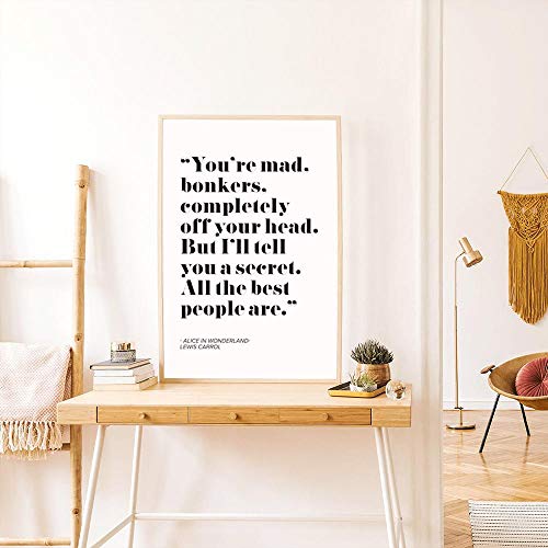 QZROOM Alicia en el país de Las Maravillas Cita Art Print Canvas Painting Colorful Girl Poster e impresión Wall Art Pictures Modern Girl Room Decoration-30x40cmx2 Sin Marco QZROOM Alicia en el país de Las Maravillas Cita Art Print Canvas Painting Colorful Girl Poster e impresión Wall Art Pictures Modern Girl Room Decoration-30x40cmx2 Sin Marco