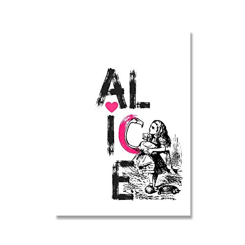 QZROOM Alicia en el país de Las Maravillas Cita Art Print Canvas Painting Colorful Girl Poster e impresión Wall Art Pictures Modern Girl Room Decoration-30x40cmx2 Sin Marco QZROOM Alicia en el país de Las Maravillas Cita Art Print Canvas Painting Colorful Girl Poster e impresión Wall Art Pictures Modern Girl Room Decoration-30x40cmx2 Sin Marco