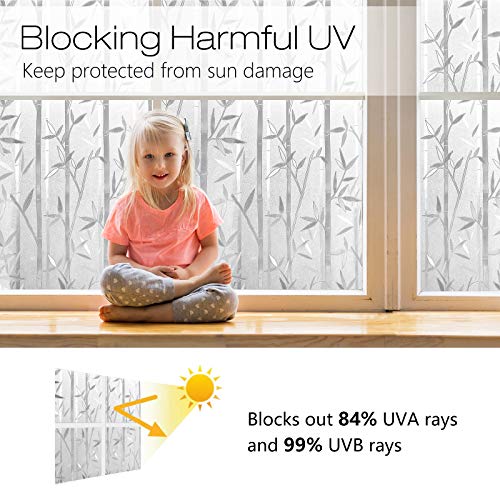 rabbitgoo 3D Vinilo Cristal para Ventanas Translúcida Autoadhesiva Vinilo Decorativa Bambu Patron Pegatina con Electricida Estática de Calor Control y Anti UV para Oficina Casa Privacidad 60x200CM rabbitgoo 3D Vinilo Cristal para Ventanas Translúcida Autoadhesiva Vinilo Decorativa Bambu Patron Pegatina con Electricida Estática de Calor Control y Anti UV para Oficina Casa Privacidad 60x200CM