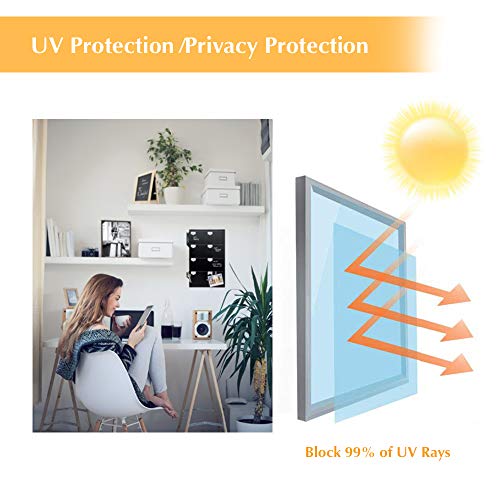 rabbitgoo Vinilo Cristal Ventana Película de Espejo Unidireccional Lámina Electricidad Estatica Protector Solar Privacidad Deorativos Adhesiva Anti 85% Calor y 99% UV para Hogar Oficina 44x200CM