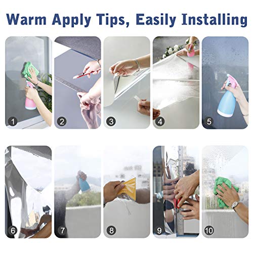 rabbitgoo Vinilo Espejo para Ventanas Unidireccional Lámina Electricidad Estatica Protector Solar Privacidad Vinilo Ventana Deorativos Adhesiva Anti 85% Calor y 99% UV para Hogar Oficina 44.5x200CM rabbitgoo Vinilo Espejo para Ventanas Unidireccional Lámina Electricidad Estatica Protector Solar Privacidad Vinilo Ventana Deorativos Adhesiva Anti 85% Calor y 99% UV para Hogar Oficina 44.5x200CM