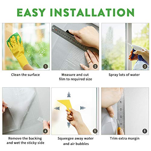 rabbitgoo Vinilo para Ventana con Cuadriculas Privacidad, Esmerilado Vinilo Cristal Translucido Adhesivo Plus Rejilla Espaciada Protector Privacidad Luz Solar Pegatina Decorativa contra UV 44.5x200CM rabbitgoo Vinilo para Ventana con Cuadriculas Privacidad, Esmerilado Vinilo Cristal Translucido Adhesivo Plus Rejilla Espaciada Protector Privacidad Luz Solar Pegatina Decorativa contra UV 44.5x200CM