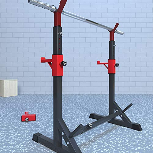 Rack de Sentadillas de Ajustable,Squat Rack Barbell Stands Soporte para Sentadillas,Heavy Duty Soporte de Entrenamiento de Fuerza para Gimnasio en Casa 300 kg de Carga MáXima