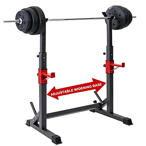 Rack de Sentadillas de Ajustable,Squat Rack Barbell Stands Soporte para Sentadillas,Heavy Duty Soporte de Entrenamiento de Fuerza para Gimnasio en Casa 300 kg de Carga MáXima