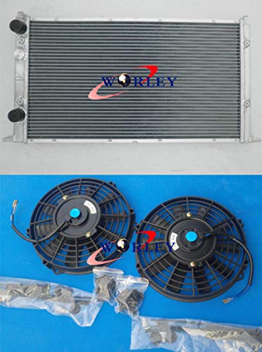 Radiador de aleación de aluminio + ventiladores para Golf MK3 GTI VR6 1994-1998 MT