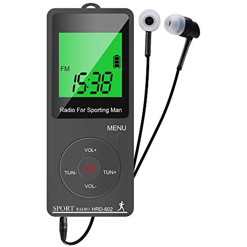 Radio de bolsillo Digital, Am FM Radio Pequeñas Portatil Recargables USB Radios con Auriculares, Podómetro, Temporizador de sueño y Reloj, Auto-búsqueda y Memorización, para caminar, trotar, deportiva Radio de bolsillo Digital, Am FM Radio Pequeñas Portatil Recargables USB Radios con Auriculares, Podómetro, Temporizador de sueño y Reloj, Auto-búsqueda y Memorización, para caminar, trotar, deportiva