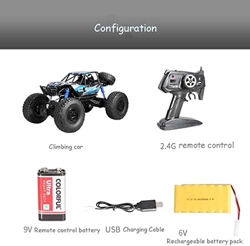 Raelf Toy COCH CHIENDY Toy Toy Control Remoto Carremote Control Off-Road Car Four-Wheel Drive Drive Alloy Super Alta Velocidad Coche de Escalada de Cuatro Ruedas Carreras Modelo de Carreras Modelo de