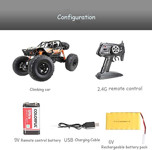 Raelf Toy COCH CHIENDY Toy Toy Control Remoto Carremote Control Off-Road Car Four-Wheel Drive Drive Alloy Super Alta Velocidad Coche de Escalada de Cuatro Ruedas Carreras Modelo de Carreras Modelo de