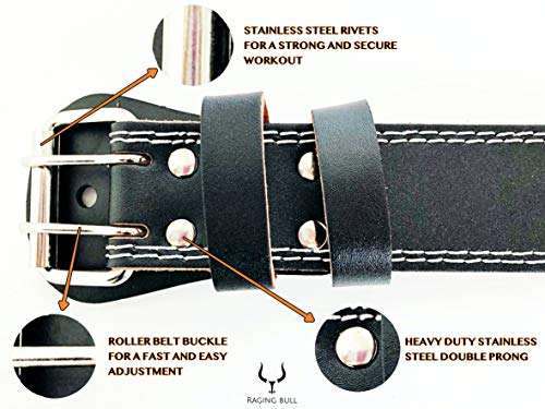 Raging Bull Cinturon Lumbar Gimnasio Hombre y Mujer, para Peso Musculacion, Halterofilia, Levantamiento de Pesas. Cinturon lastre dominadas Powerlifting Belt cinturón Ruso Fitness (S) Raging Bull Cinturon Lumbar Gimnasio Hombre y Mujer, para Peso Musculacion, Halterofilia, Levantamiento de Pesas. Cinturon lastre dominadas Powerlifting Belt cinturón Ruso Fitness (S)
