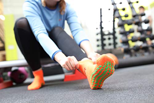 Rainbow Socks - Hombre Mujer Calcetines Antideslizantes de Deporte - 2 Pares - Naranja Verde - Talla 44-46 Rainbow Socks - Hombre Mujer Calcetines Antideslizantes de Deporte - 2 Pares - Naranja Verde - Talla 44-46