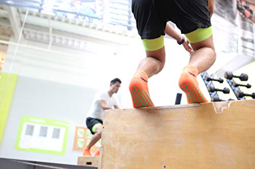 Rainbow Socks - Hombre Mujer Calcetines Antideslizantes de Deporte - 2 Pares - Naranja Verde - Talla 44-46 Rainbow Socks - Hombre Mujer Calcetines Antideslizantes de Deporte - 2 Pares - Naranja Verde - Talla 44-46