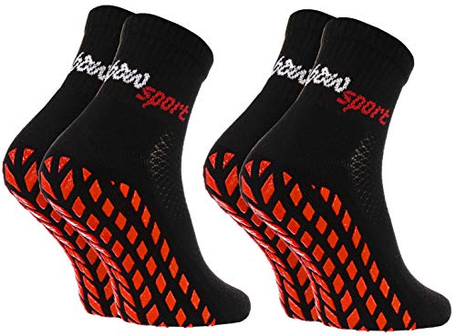 Rainbow Socks - Hombre Mujer Calcetines Antideslizantes de Deporte - 2 Pares - Negro - Talla 42-43 Rainbow Socks - Hombre Mujer Calcetines Antideslizantes de Deporte - 2 Pares - Negro - Talla 42-43