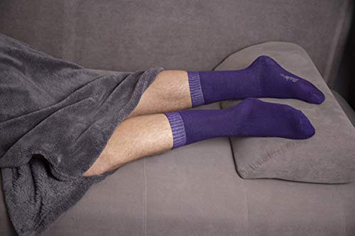 Rainbow Socks - Hombre Mujer Calcetines de Felpa Calidos y Coloridos - 3 Pares - Violeta Fucsia Azul - Talla 39-41