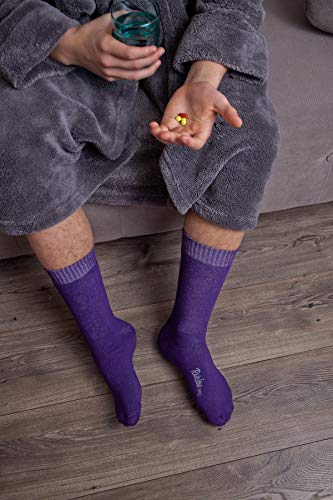 Rainbow Socks - Hombre Mujer Calcetines de Felpa Calidos y Coloridos - 5 Pares - Oscuro - Talla 36-38