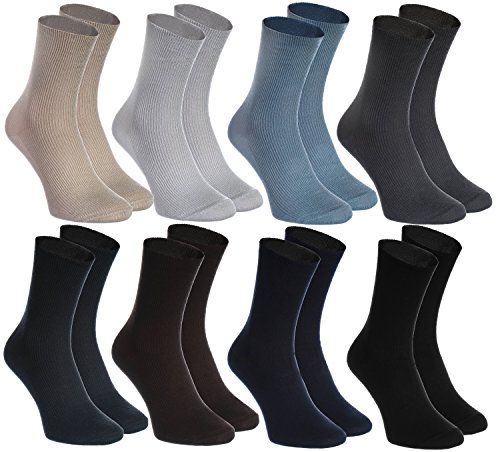 Rainbow Socks - Hombre Mujer Calcetines Diabéticos Sin Elasticos - 8 Pares - Beige Marrón Negro Grafito Azul Marino Caqui Azul y Gris - Talla 42-43 Rainbow Socks - Hombre Mujer Calcetines Diabéticos Sin Elasticos - 8 Pares - Beige Marrón Negro Grafito Azul Marino Caqui Azul y Gris - Talla 42-43