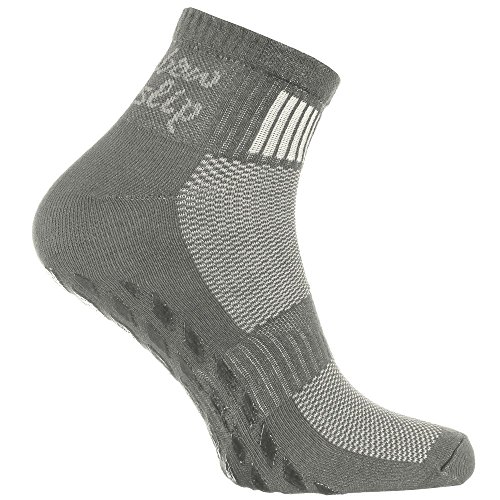 Rainbow Socks - Hombre Mujer Deporte Calcetines Antideslizantes ABS de Algodón - 1 Par - Gris - Talla 42-43